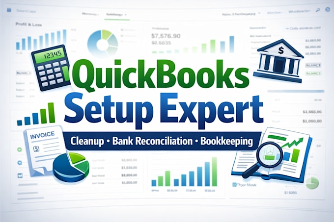 do quickbooks online setup cleanup catch up bookkeeping chart of accounts