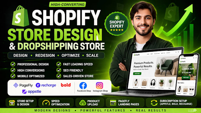 create a professional shopify dropshipping store