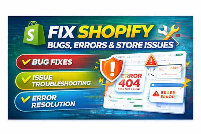 fix shopify bugs, errors, and store issues
