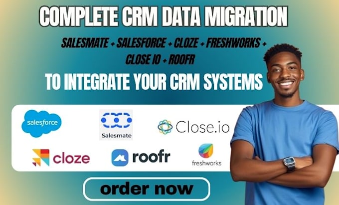 integrate salesmate salesforce data migration cloze crm freshwork close io roofr