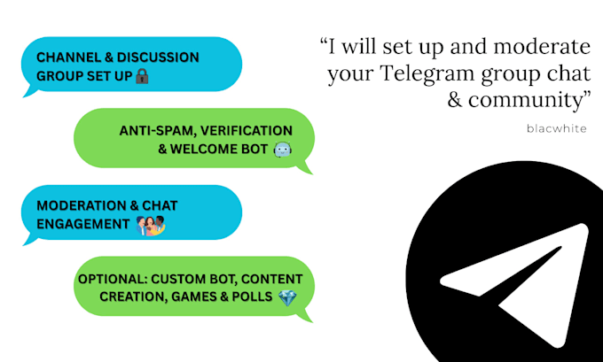 set up and moderate your telegram group chat and community