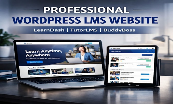 build or fix wordpress lms website with masterstudy, tutor lms pro, buddyboss
