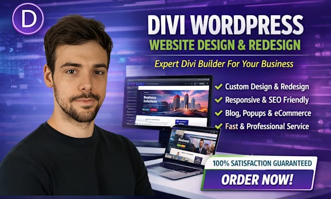 build divi wordpress website design redesign with divi builder expert