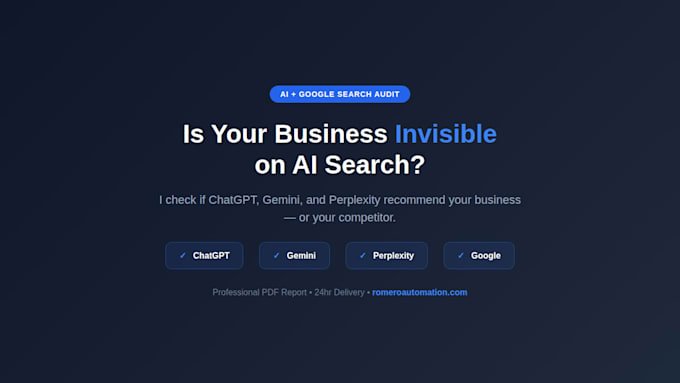 audit ai and google search visibility for local business