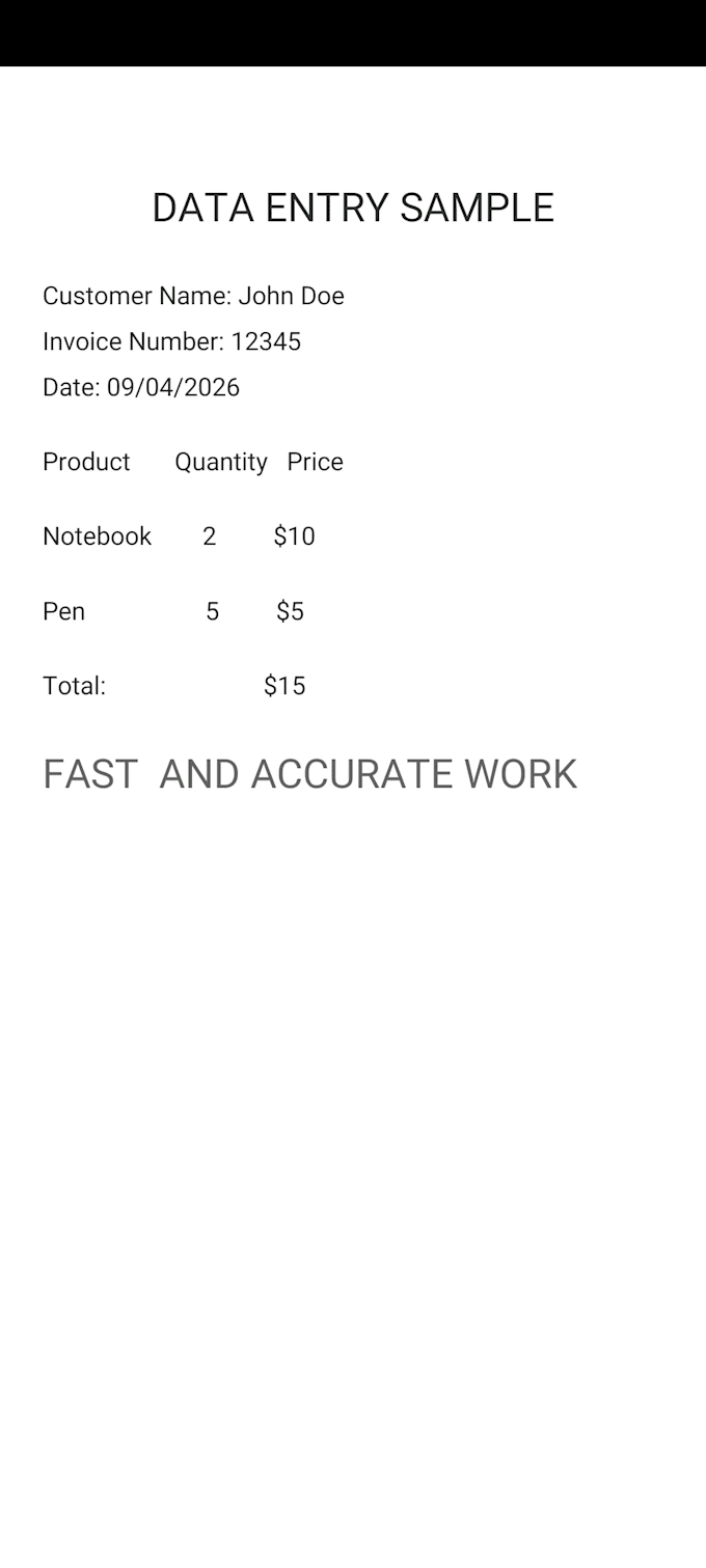 Fast and accurate data entry pdf conversion by Hema_creative | Fiverr