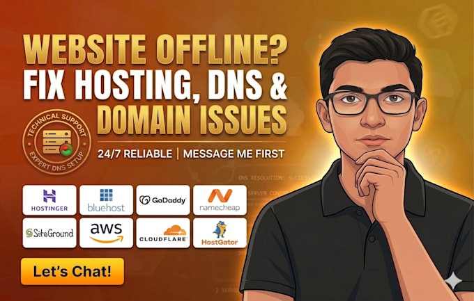 fix domain hosting issues or setup full connection on any provider