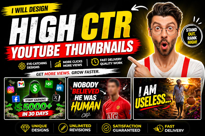 design an amazing youtube thumbnails