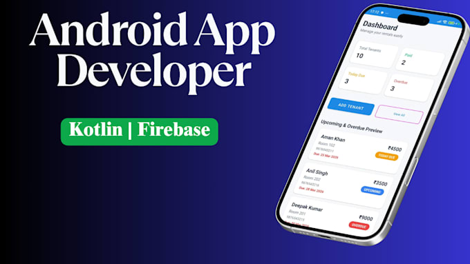 develop android app using kotlin, firebase, mvvm architecture