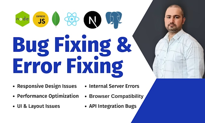fix react, next js or node js bugs and errors quickly