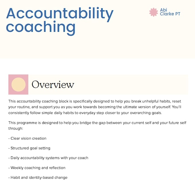be your accountability coach, max support option