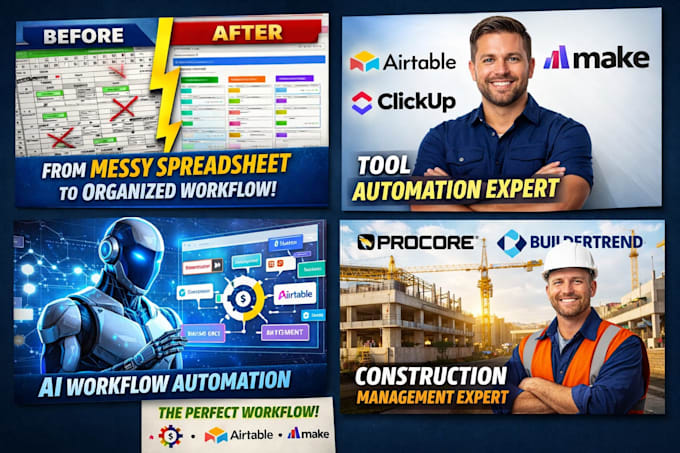 automate your business operations using airtable, make, and ai workflows