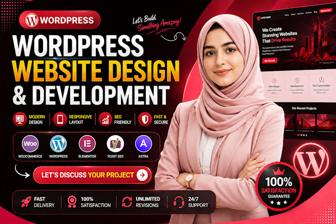 design or redesign wordpress website using elementor, divi or woocommerce