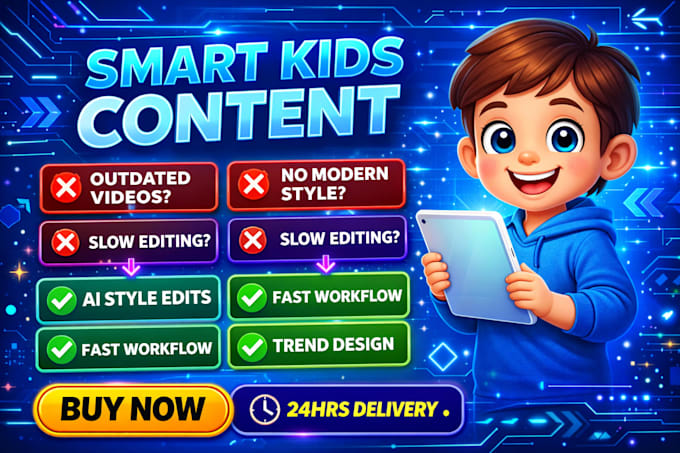 create creative and educational kids learning videos