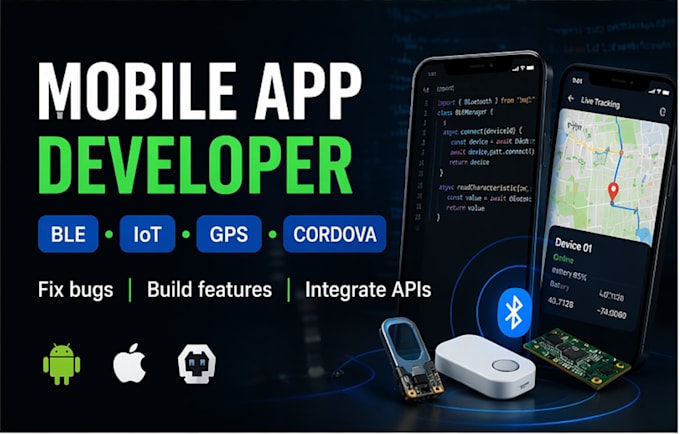 develop ble or iot mobile app for ios and android