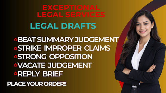 draft an opposition to summary judgment motion
