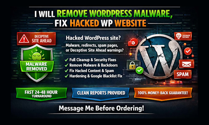 remove wordpress malware, fix hacked wp website, clean virus