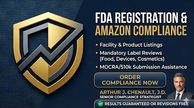 Do fda registration and amazon product compliance by Micheal20262 | Fiverr