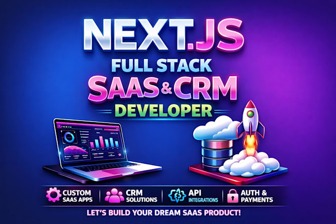 be your saas, CRM, and ai software developer using nextjs or python