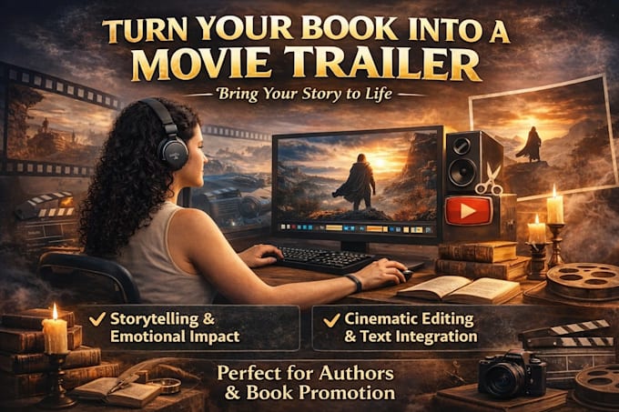create a cinematic book trailer for your story