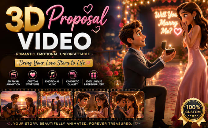 make 3d ai proposal video ai storytelling 3d ai proposal video 3d love stories
