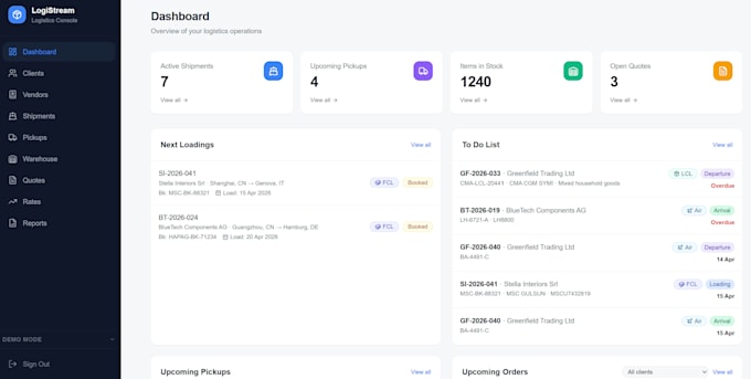 get you custom logistics webapp for freight tracking and supply chain operations