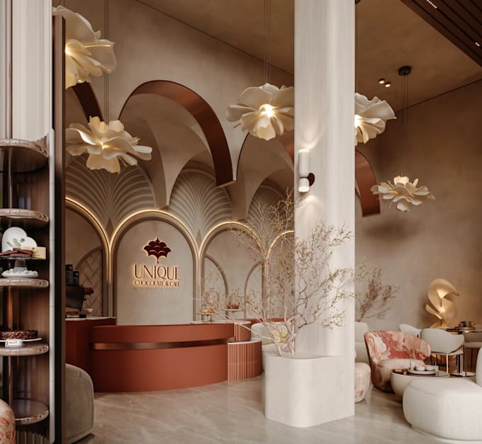 redesign restaurant interior,retail space render,coffee shop,reception 3d visual