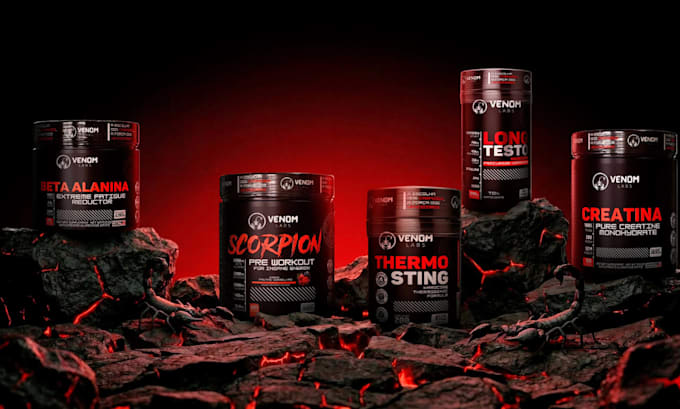 do supplement product packaging design, box design and 3d product