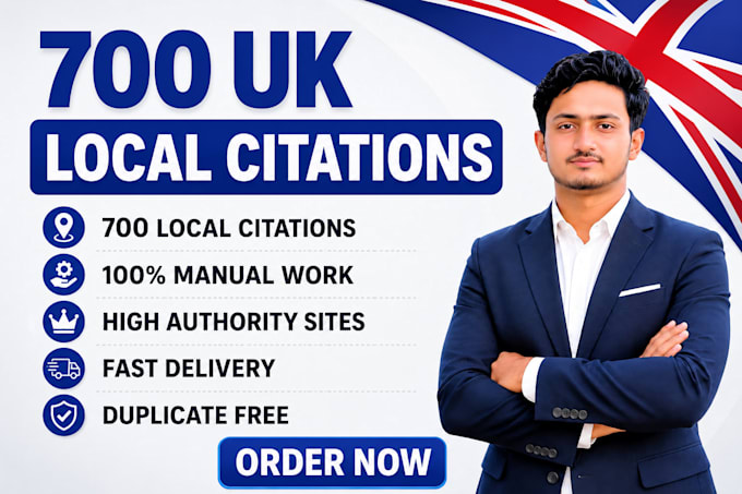 create 700 UK local citations for local SEO ranking