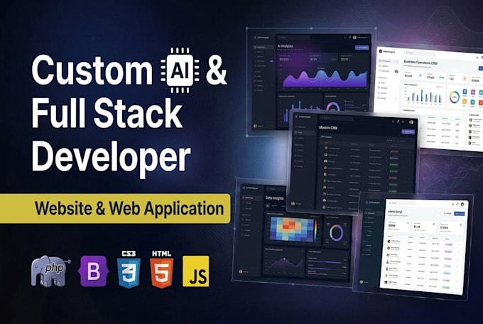 develop custom PHP website, web application, or saas system