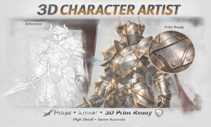 create high quality 3d character and cosplay models