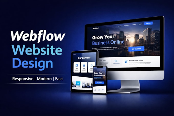 design a modern webflow website or redesign your webflow site