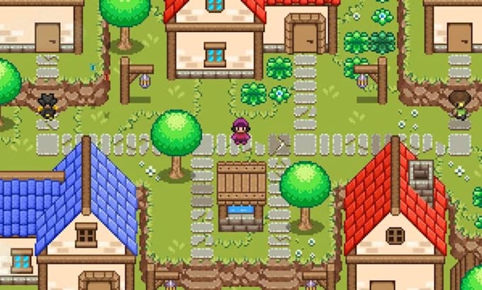 create pixel art tileset game asset tilemap sprite sheet 2d tilemap game level