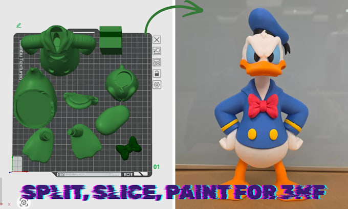 paint, create, repair , slice your stl into 3mf for bambu multicolor 3d print