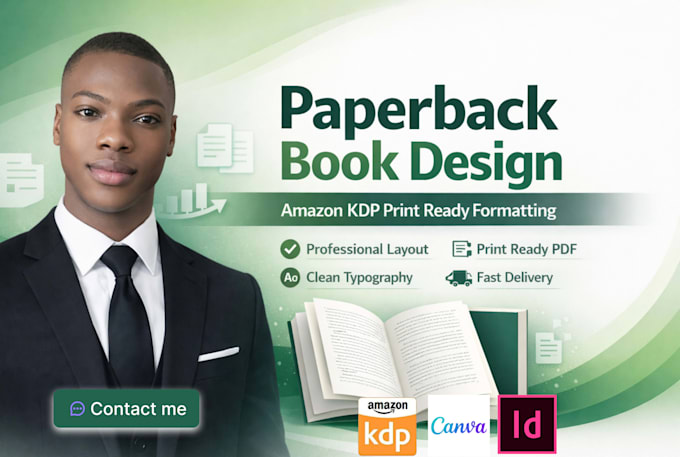 create paperback book layout and formatting for amazon KDP print ready design