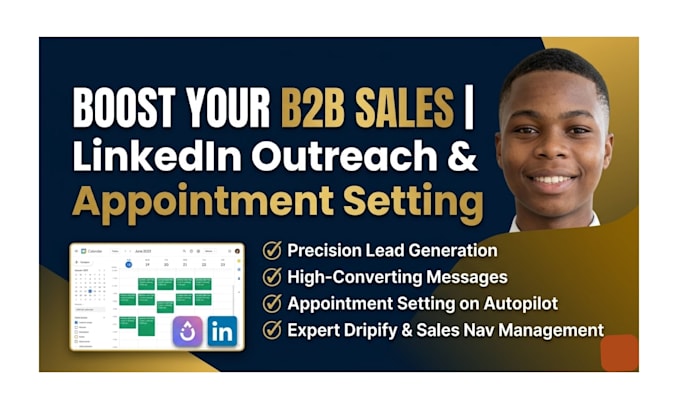 do linkedin outreach and b2b appointment setting with dripify