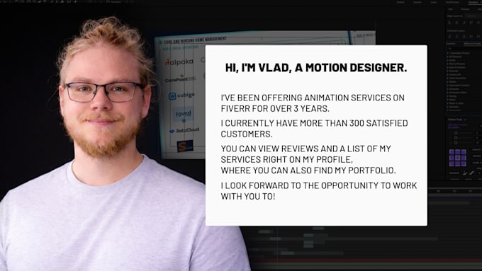 make a custom animation or edit any after effects template