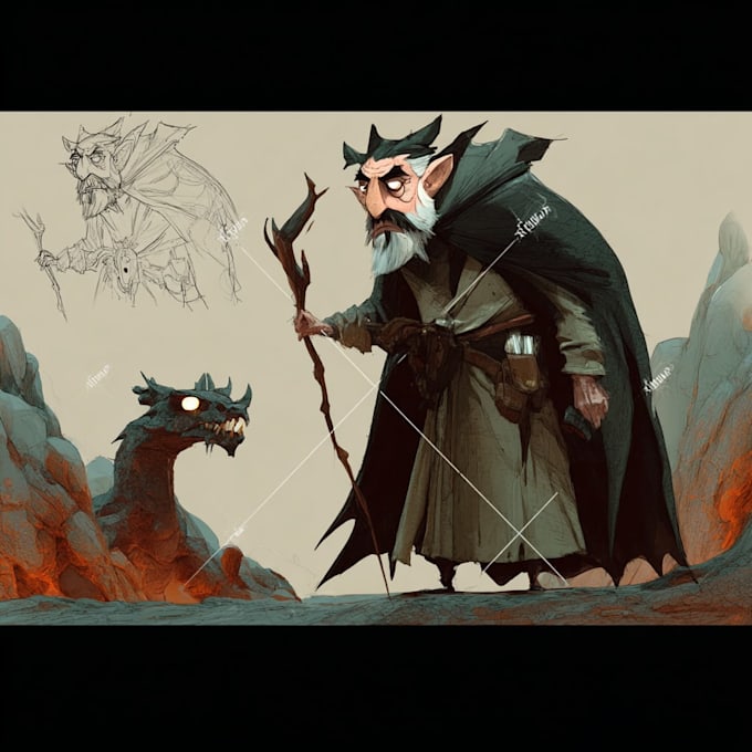 draw character illustration design for you