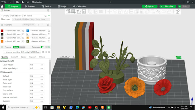 repair and slice or split 3d models for 3d printing