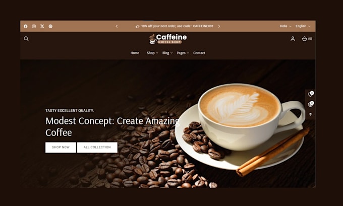 design coffee store coffee shopify store coffee website coffee shopify store