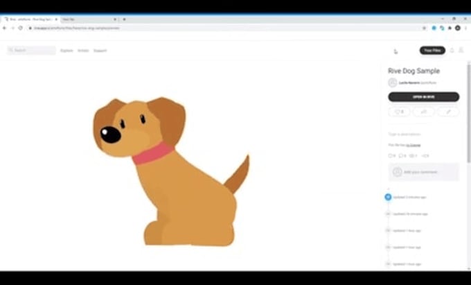 build responsive rive animation with interactive state machine
