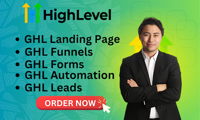 setup landing page, funnels, forms, automations, leads