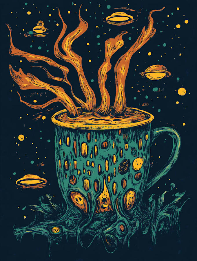 make amazing typography and custom coffee mug design