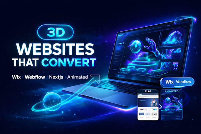 3d animated wix website wix studio interactive wix spline scrolling animation