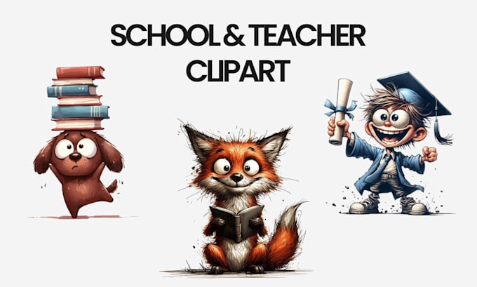 create cute watercolor clipart for teachers and educational resources