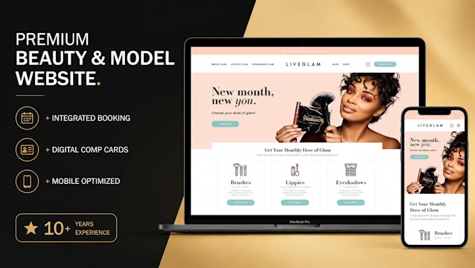 build a custom wordpress beauty portfolio for makeup artists and models