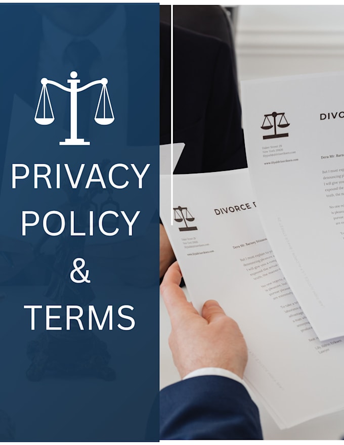 write gdpr privacy policy and terms and conditions