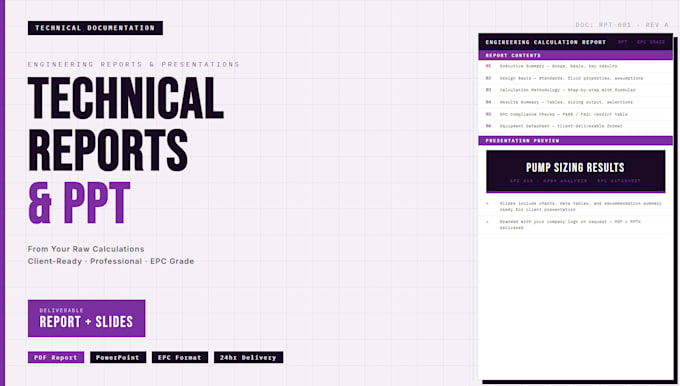 create professional engineering reports and ppts from your technical calculation