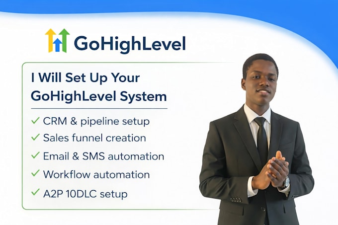 gohighlevel funnels, automation, workflows and CRM setup