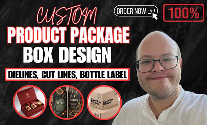 do custom box packaging design, dieline, cut lines, product packaging box design