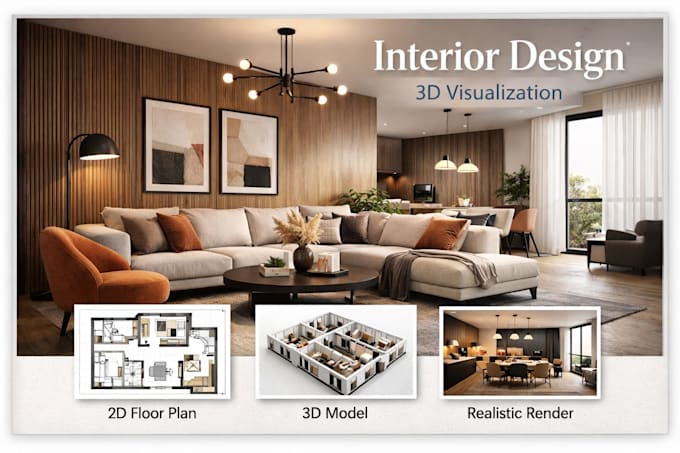 interior design 3d modeling autocad plans realistic renders